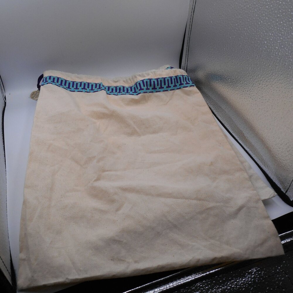LOT OF 2 TORY BURCH DUST TRAVEL STORAGE DRAWSTRING CLOTH BAG